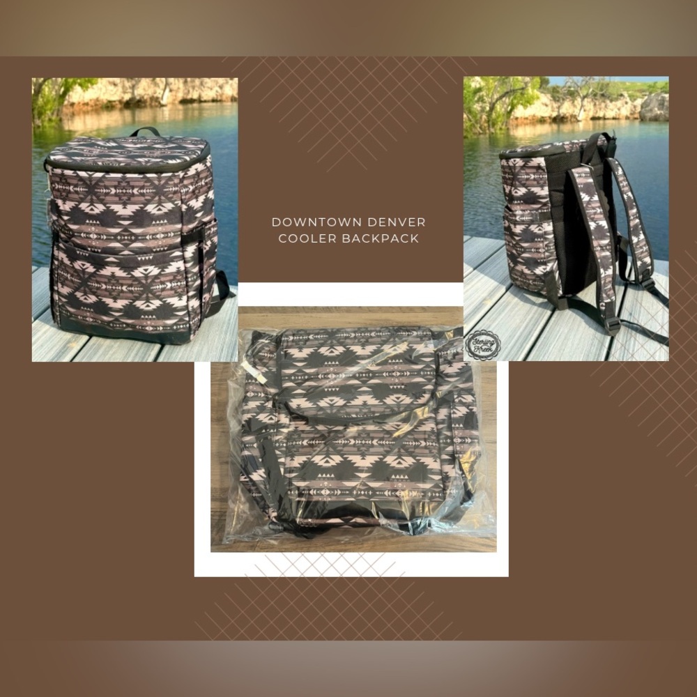 DOWNTOWN DENVER * COOLER BACKPACK *  ZIP CLOSURE * BOTTLE OPENER KEY CHAIN * NWT